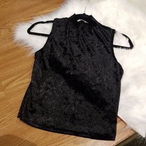 black velvet top